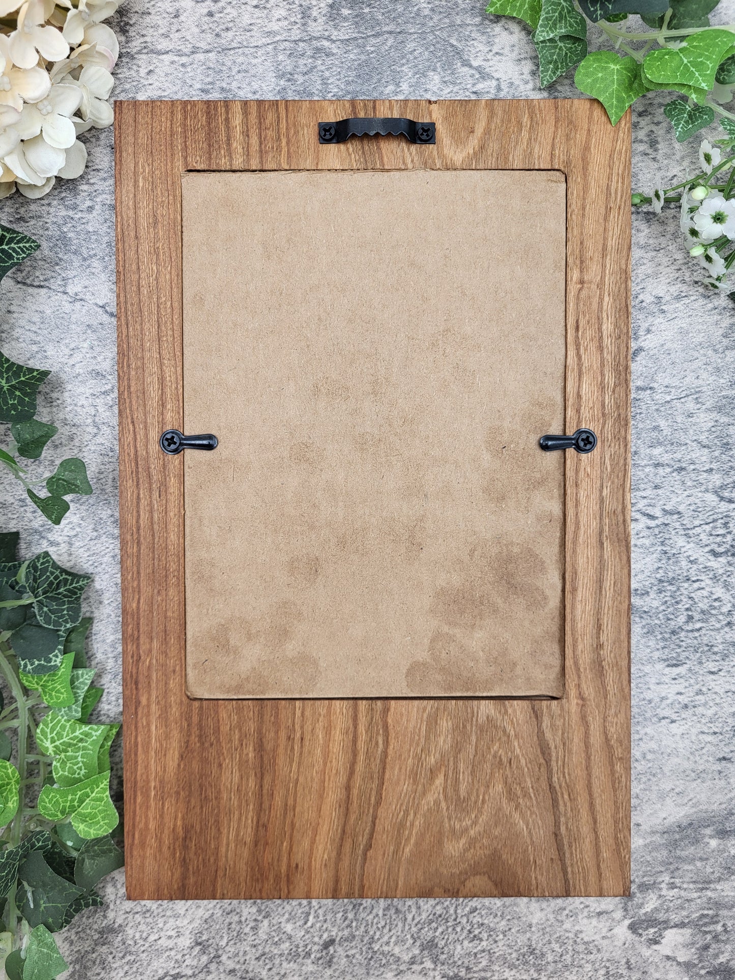 Sacred Hearts Picture Frame – Handcrafted Cherry Wood 5x7 Frame