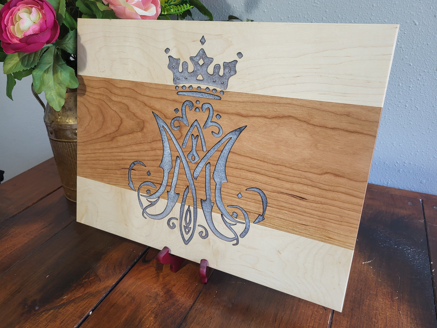 Marian Serving Board: Maple-Cherry-Maple