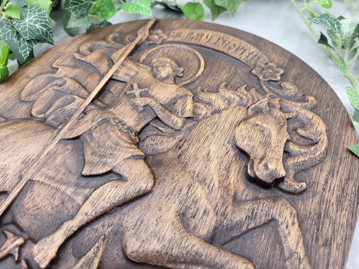 Carved Saint George Icon