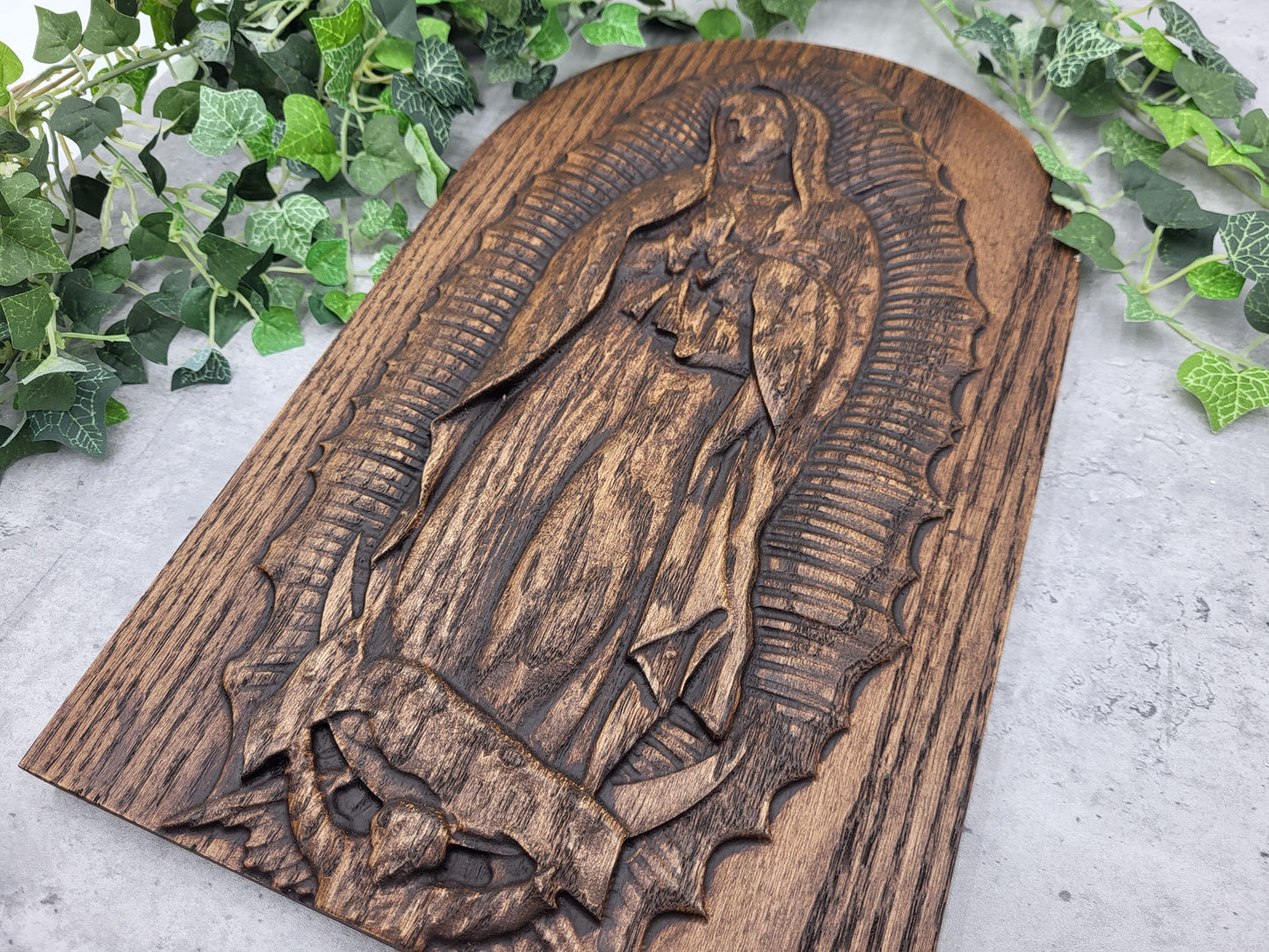 Carved Our Lady of Guadalupe Icon