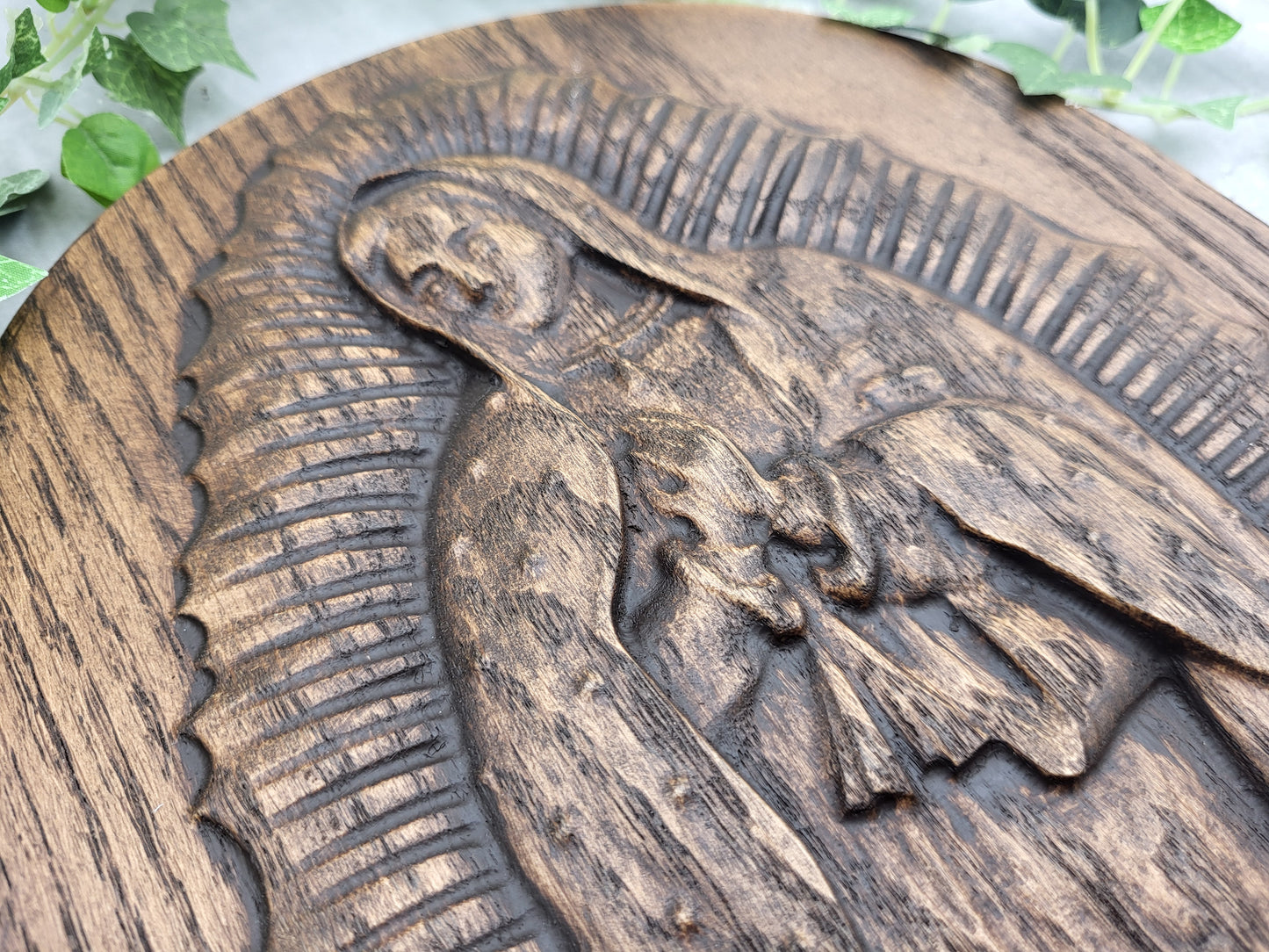 Carved Our Lady of Guadalupe Icon