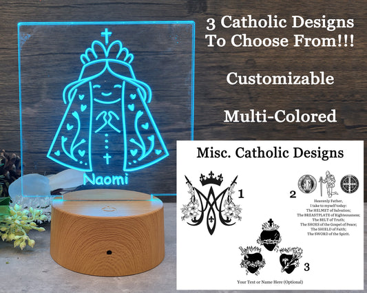 Engraved Night Light - Customizable Misc. Designs