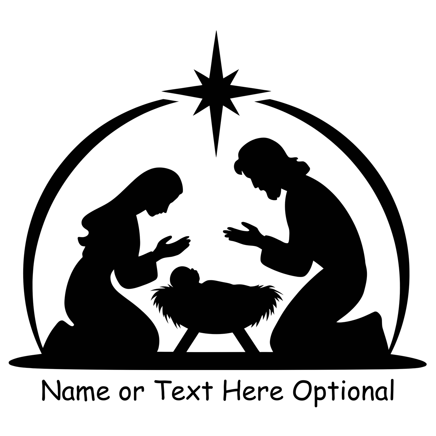 Engraved Night Light - Customizable Holy Family Designs